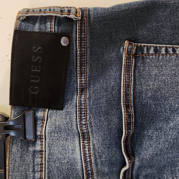 Guess~ Sammy Super Stretch Blue Jeans 38X30 - Picture 7 of 11